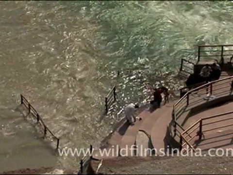 Confluence of Alaknanda and Bhagirathi river at Devprayag