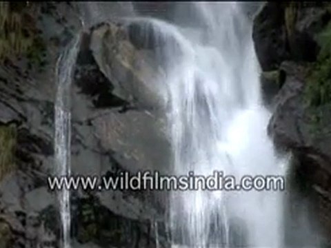 Gushing waterfall, Amarnath, Jammu & Kashmir