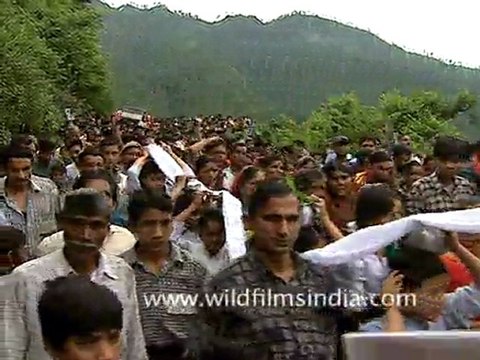 Devotees in Nanda Devi Raj Jaat Yatra