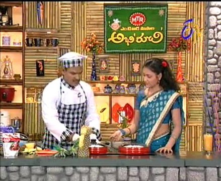 Abhiruchi - Recipes - Chinta Chiguru Senaga Pappu, Sweet Corn Tikki & Amla Burfi - 02