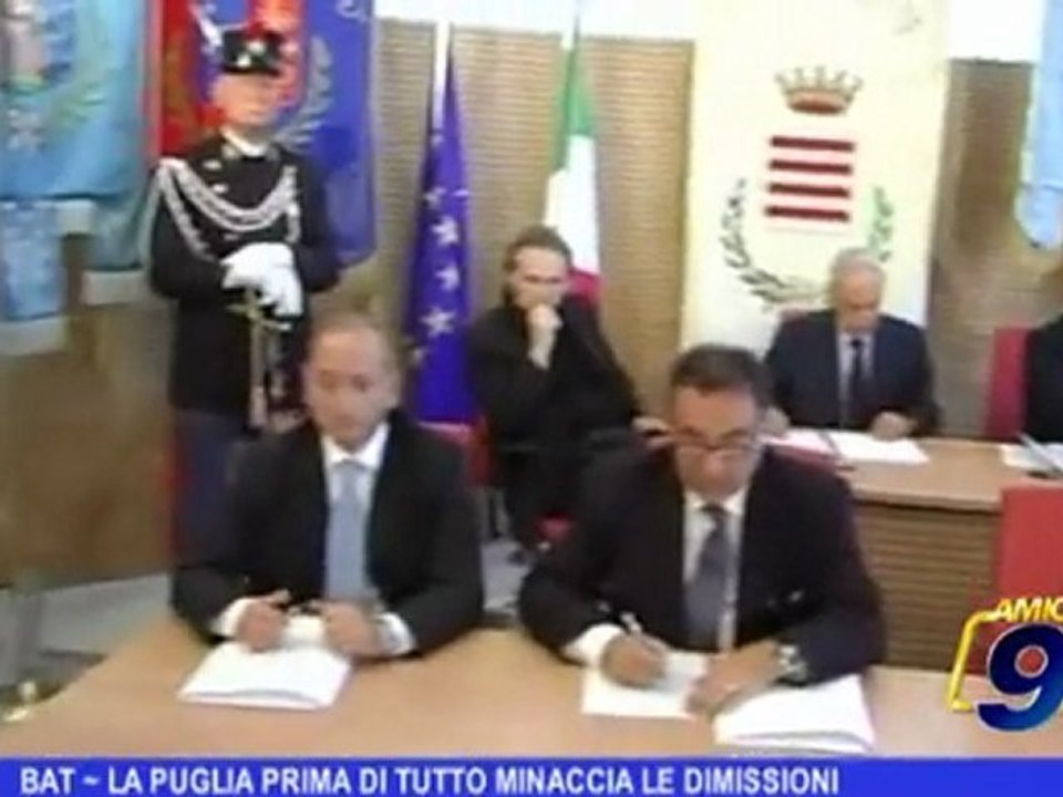 BAT | "La Puglia prima di tutto" minaccia le dimissioni