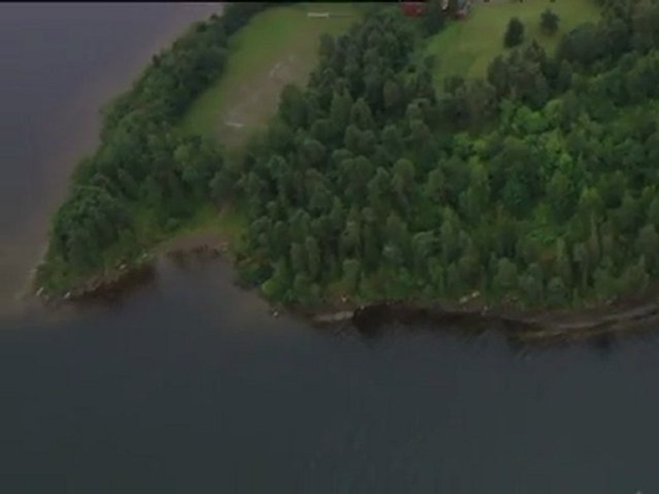 Massacre at youth camp on Utoeya island: aerials