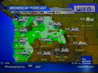 TWC Satellite Local Forecast from October 2009 Morning #8
