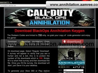 Black Ops Annihilation Redeem codes