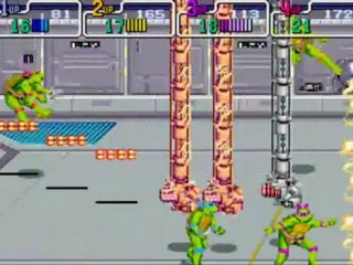 Teenage Mutant Ninja Turtles Arcade - 4 players Playthrough 3-4