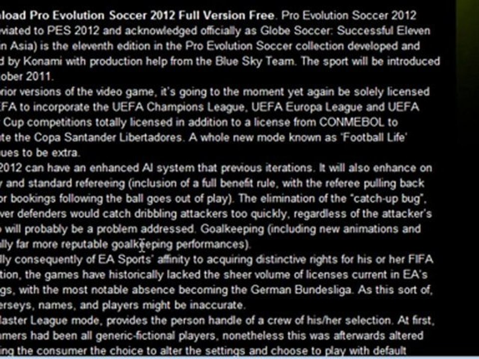 Pro Evolution Soccer 2012 - Dummy Runs Featurette - PS3 Xbox360 PC
