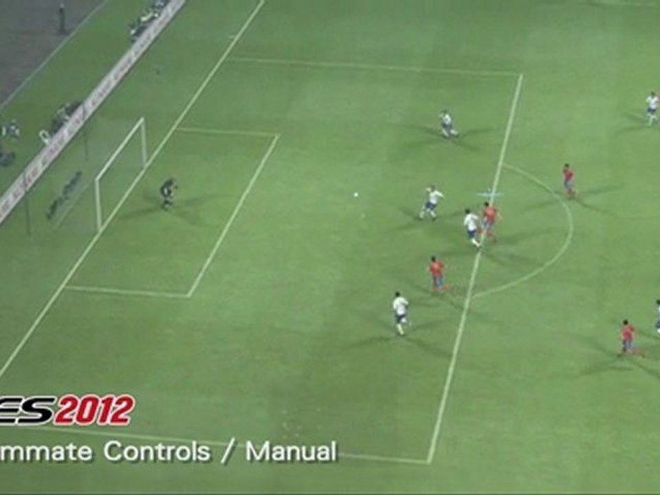 PES 2012 Gameplay Video 8 Έλεγχος Συμπαικτών Χειροκίνητα