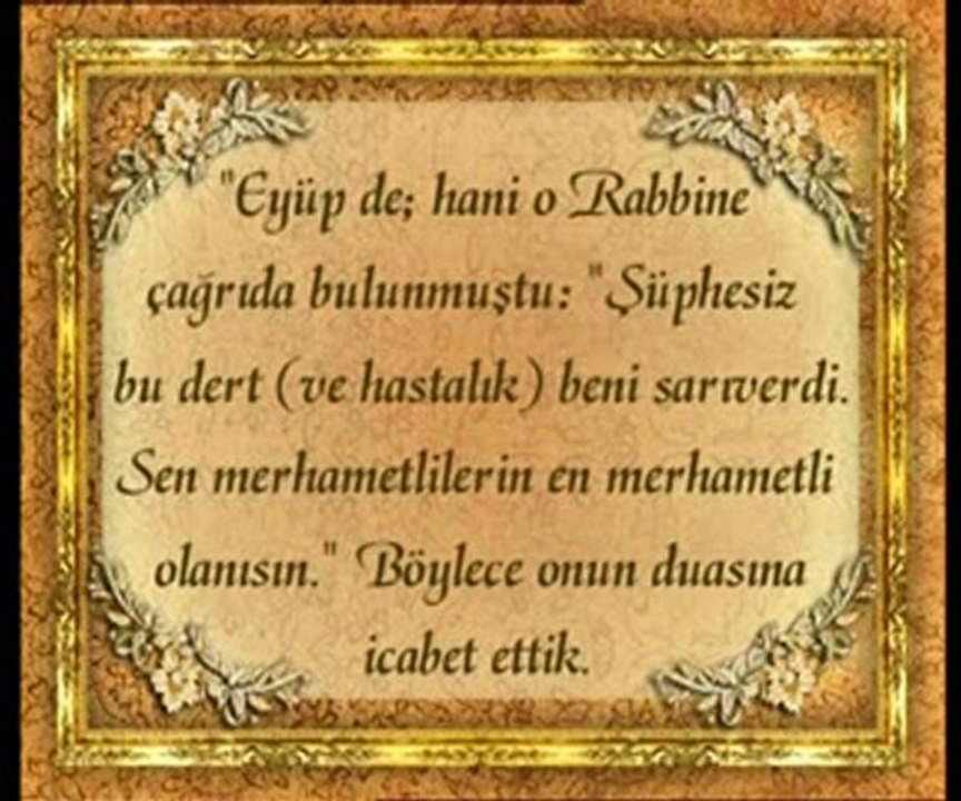 Hz. Eyüb'ün duaları