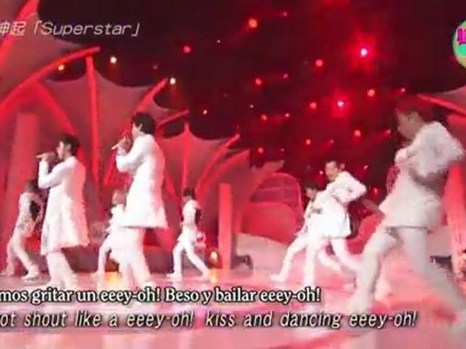 [SPfTVXQ] 110723 HAPPY MUSIC - Tohoshinki - Talk + Superstar (Español)