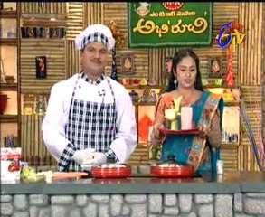 Abhiruchi - Pappu Ullikadala curry-Melon Lassi -Mamidikaya Rava Pulihora-02