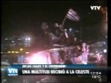 Una multitud recibio a la Celeste