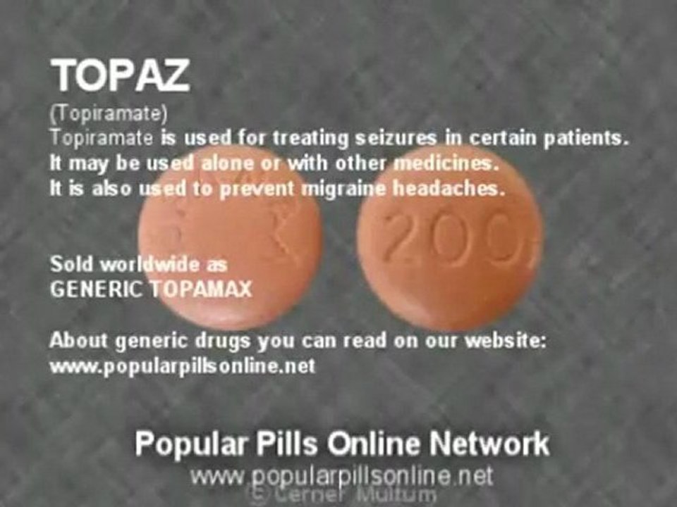 Generic Drugs Anti Convulsants Topiramate (Topamax)