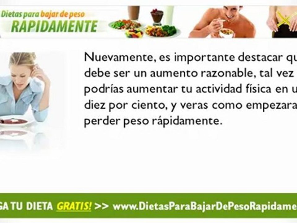 Dietas para bajar de peso rapidamente: Precauciones