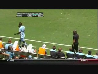 Balotelli failed trick shot - Mancini takes him out