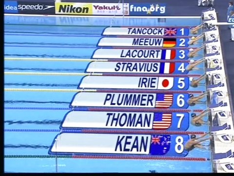NATATION 100m dos - LACOURT et STRAVIUS médailles d'or aux championnats du monde