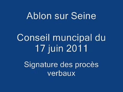 signature des procès verbaux