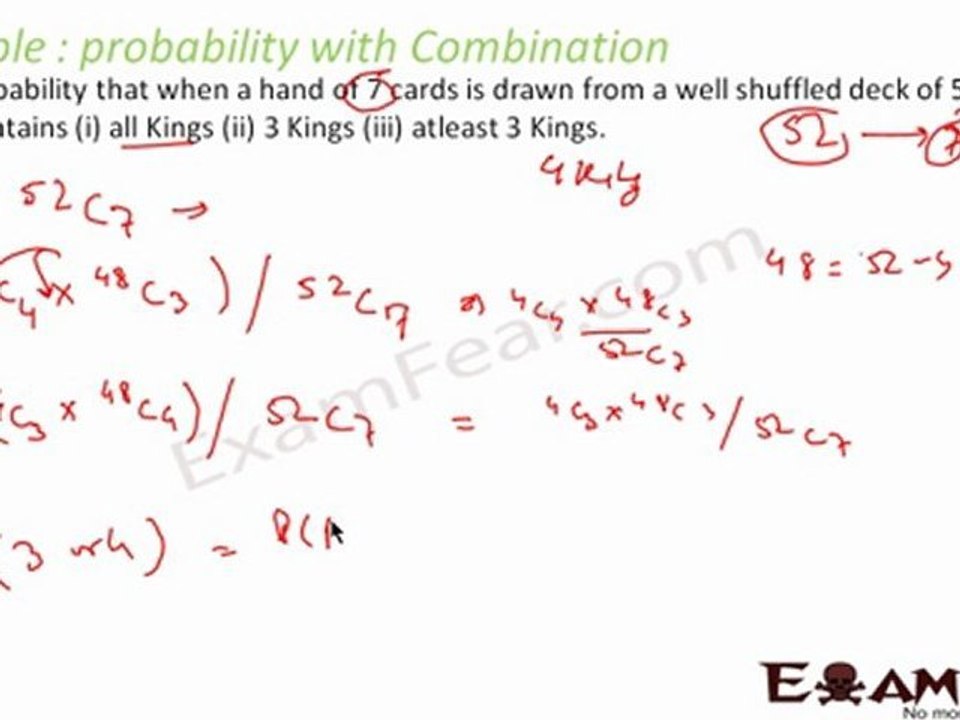 CBSE Probability MathsClass X1 Part 6 ( Examples)