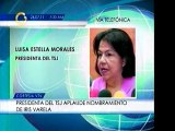 Luisa Estella Morales saluda a Iris Varela