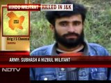 Hindu militant killed in Jammu and Kashmir