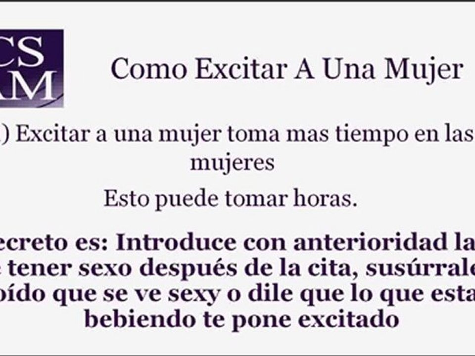 Como Excitar A Una Mujer