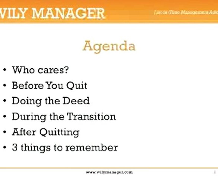 The Best Way to Quit Your Job - A Step by Step Guide for Busy Managers