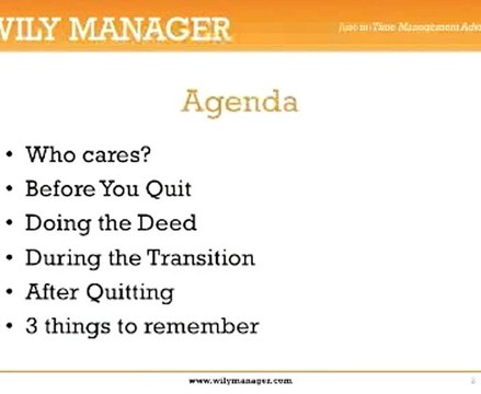 The Best Way to Quit Your Job - A Step by Step Guide for Busy Managers