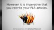 Rewriting PLR Articles To Boost A Person's Sales