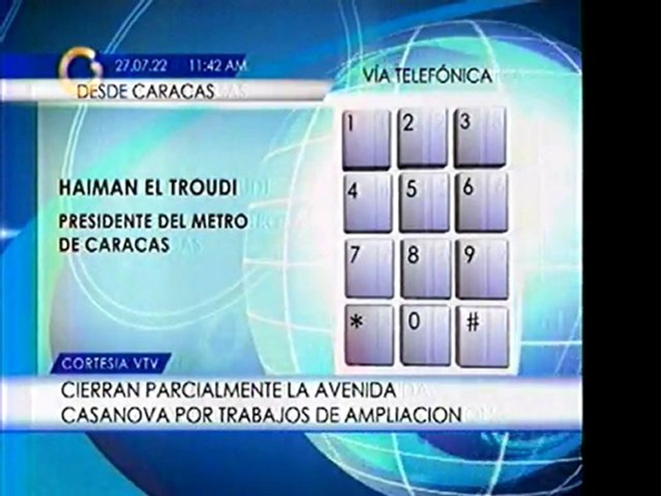 Casanova cerrada por trabajos