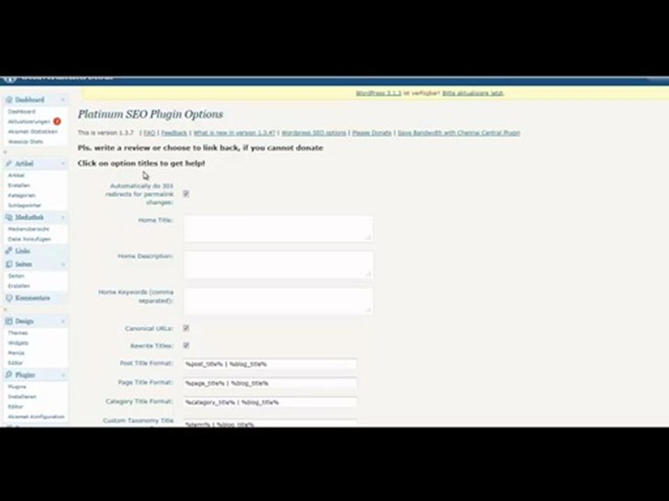 Platinum SEO Pack - Wordpress Plugin