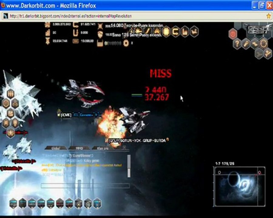 Darkorbit Tr1 iç savaş grup klanı