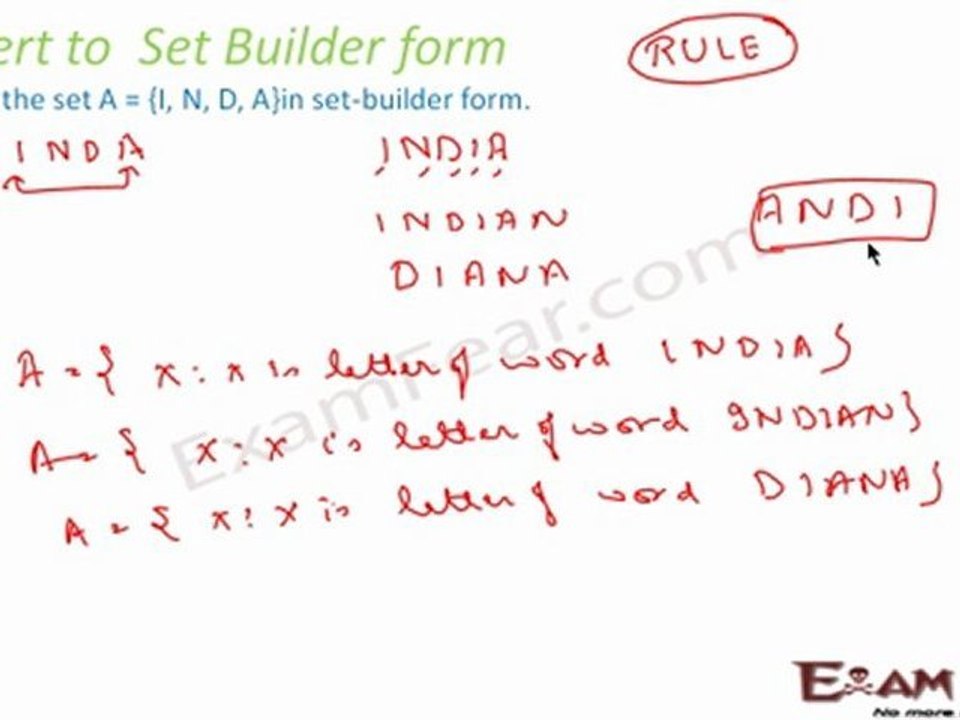 Sets Part 3 (Example of Roster and SetBuilder Form) Mathematics CBSE Class X1