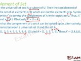 Sets Part 12 (Difference and complement of set) Mathematics CBSE Class X1