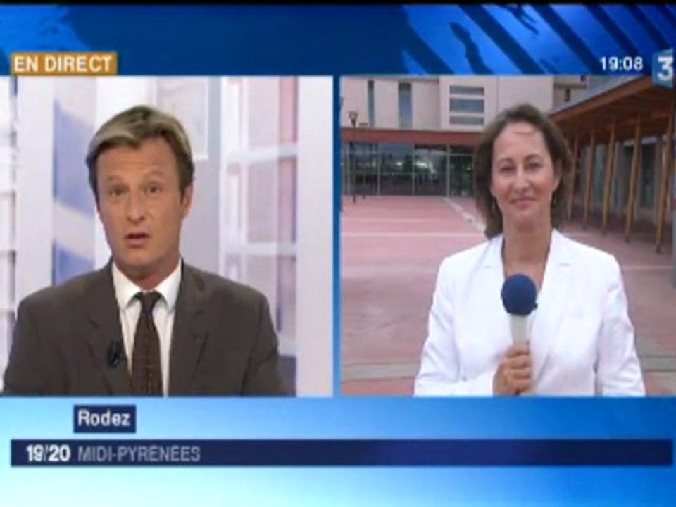 S.Royal en direct de Rodez -19/20 fr3 Midi-Pyrenees du 28-07-2011