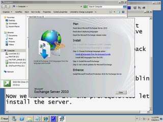 installing Exchange Server 2010 and Prerequisites
