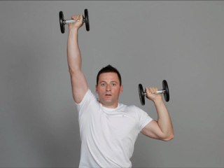 developpé nuque alterné avec haltères