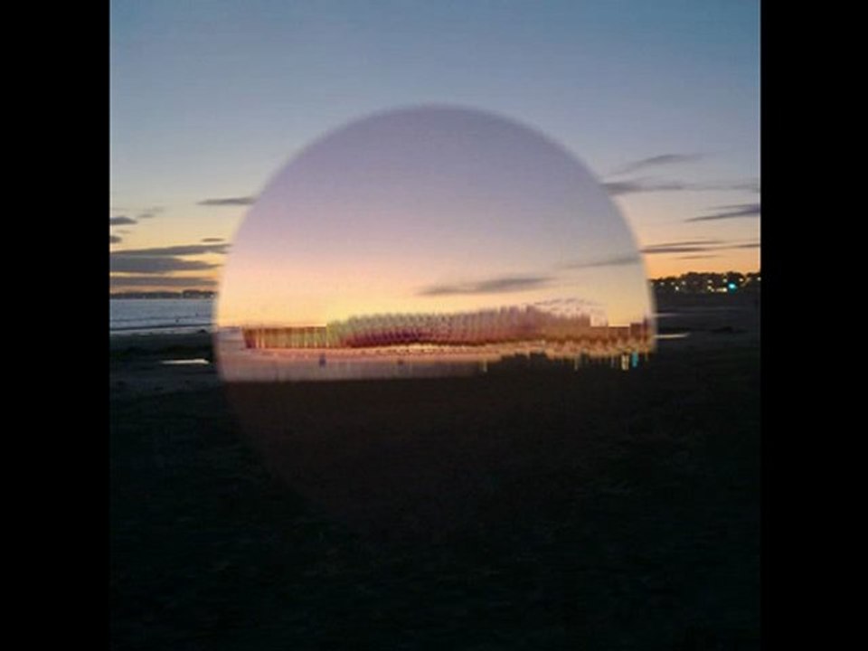 Plage de Pornichet : Loire Atlantique . Coucher de soleil.
