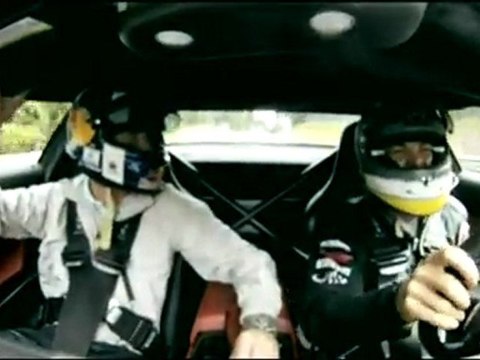 Nico Rosberg & David Coulthard dans une SLS AMG