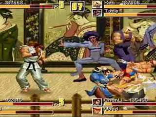 Rhythm Of Destruction Street Fighter Edition - 4 player Playthrough Stage 7