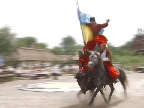 Ukrainian Cossacks Remember a Famous Leader