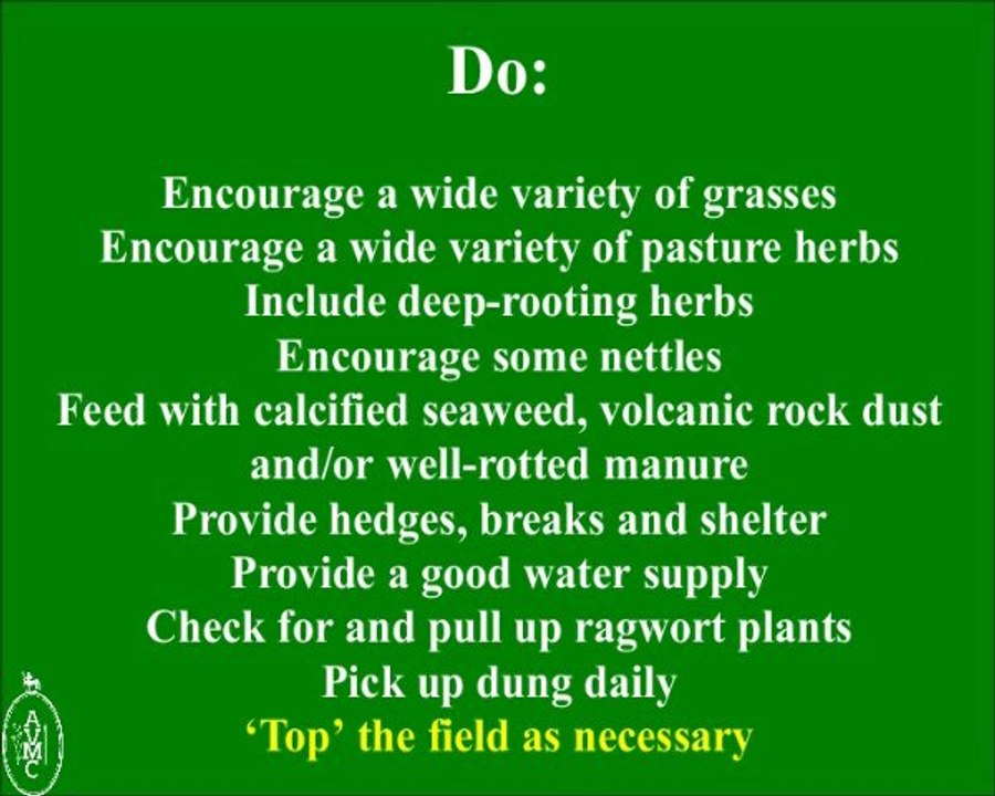 Pasture Management for the Holistic Horse (AVMC)