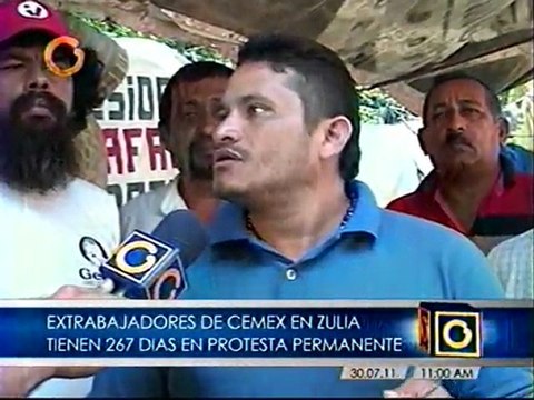 Protestas extrabajadores Cemex