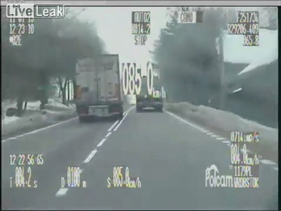 OH,! Diese kam in der Nähe! Lettischen Fahrer in Polen