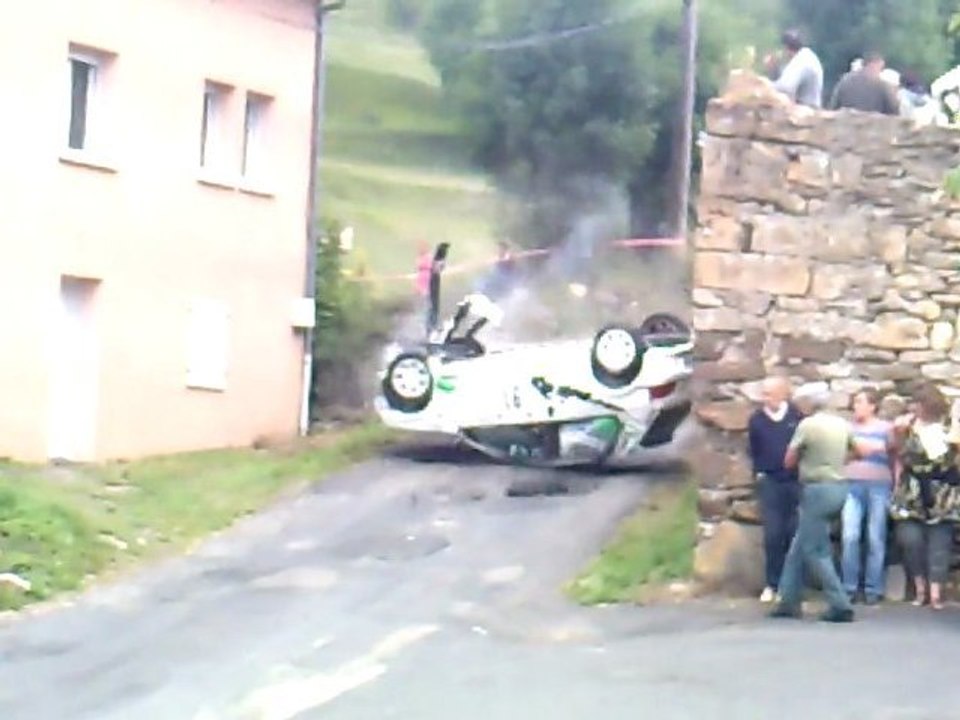 rallye de bagnols les bains 2011 crash