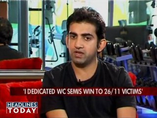On The Couch with Koel 9th July 2011 Gautam Gambhir part 2