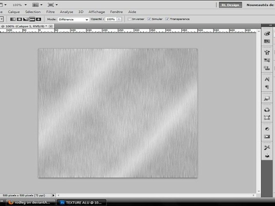 Tuto 1- réalisation d'une texture d'aluminiun ( photoshop )