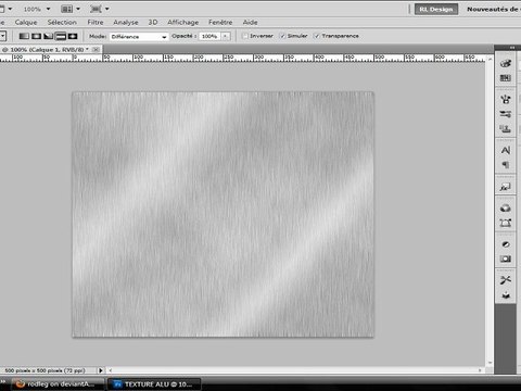 Tuto 1- réalisation d'une texture d'aluminiun ( photoshop )