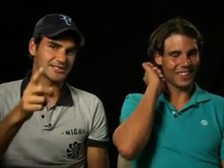 Roger Federer and Rafael Nadal Laughing (long version)