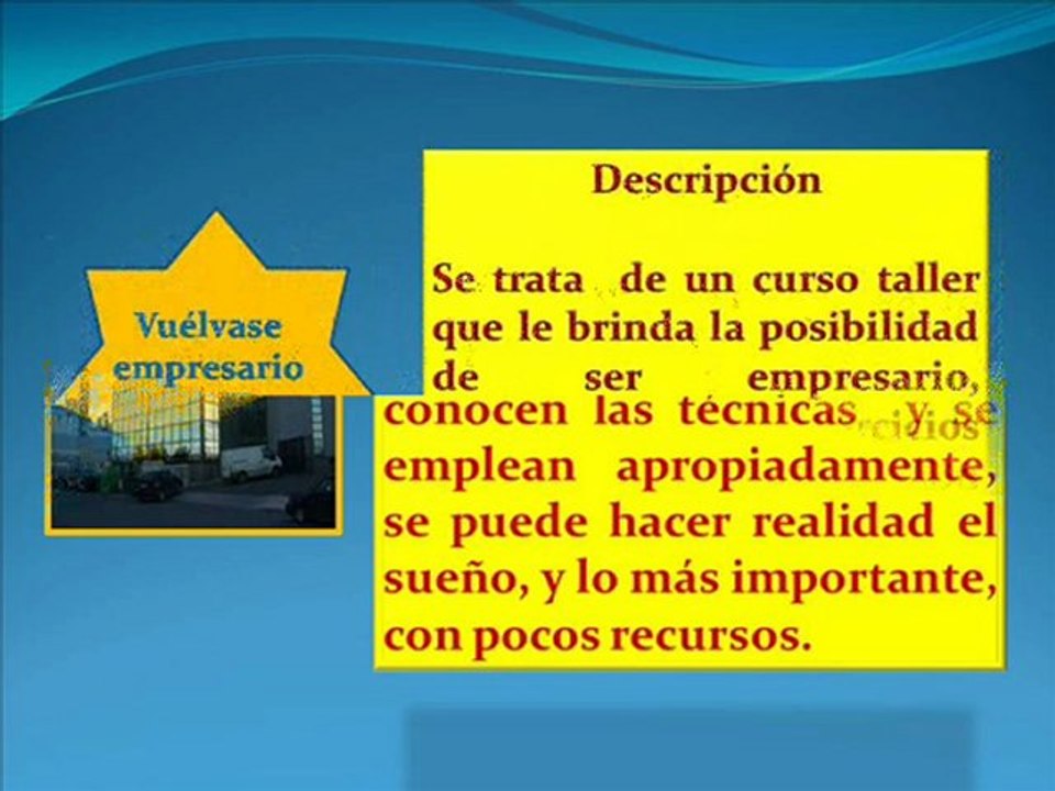 CURSO TALLER CÓMO CONFORMAR SU EMPRESA CON POCOS RECURSOS