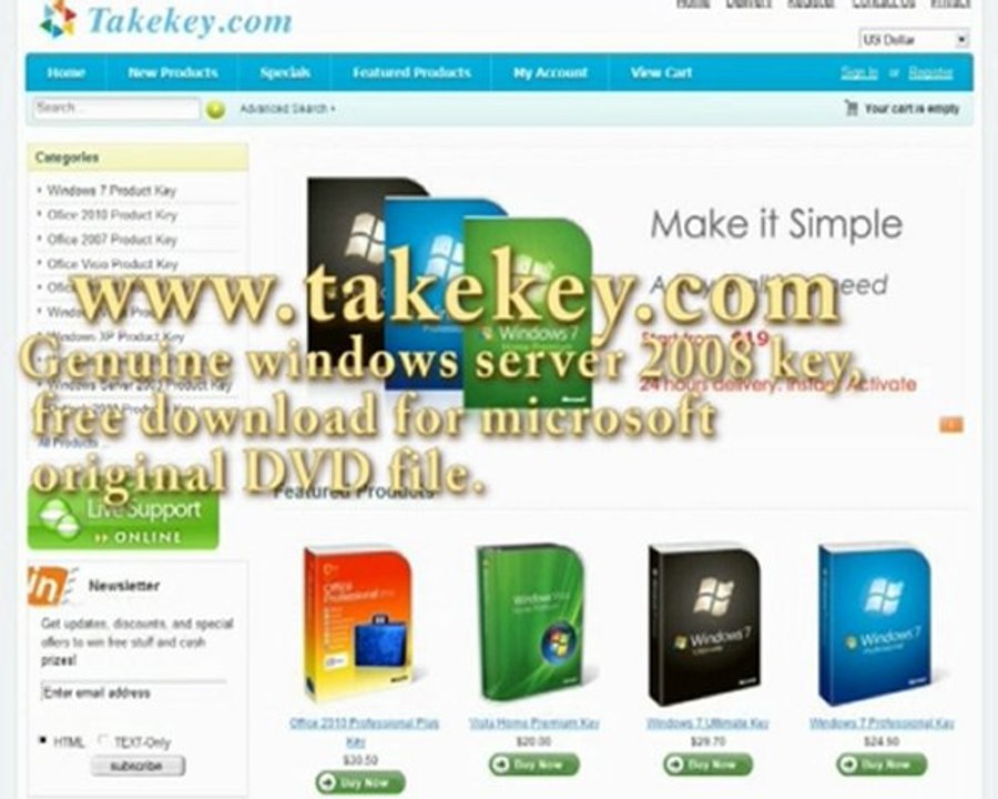 Genuine Windows server 2008 standard and enterprise 32bit and 64 bit Product key. Free download link