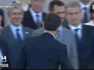 SARKOZY avec HOSNI MOUBARACK et BACHAR AL-ASSAD ses invités au 14 juillet 2008